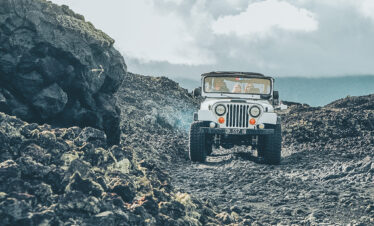Black lava jeep safari tour Mount Batur Bali