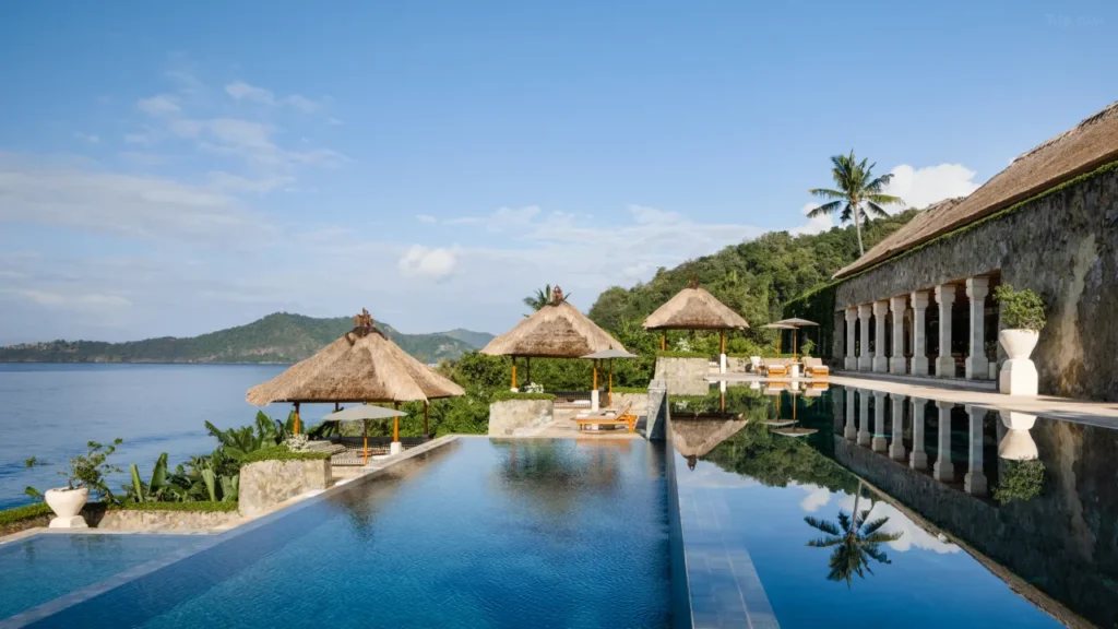 Amankila Manggis Bali boutique resort with terraced pools and serene ocean views.