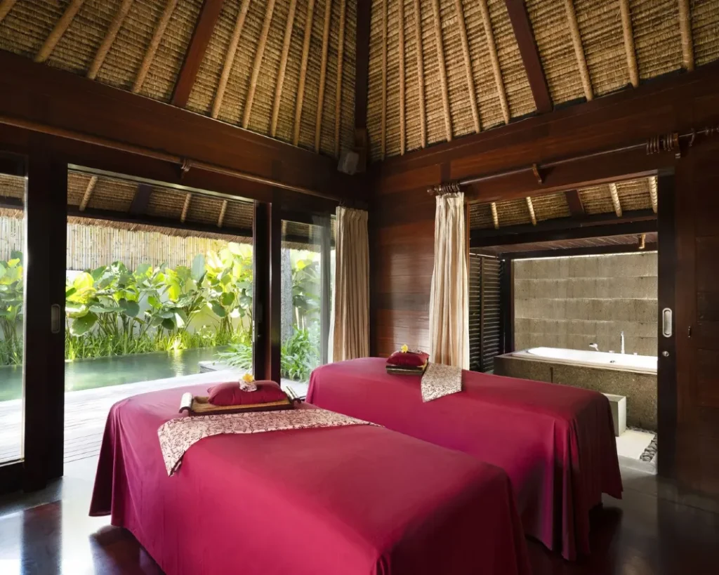 Kayumanis Jimbaran Private Estate & Spa intimate couples spa Bali retreat, with a private villa pool and garden.