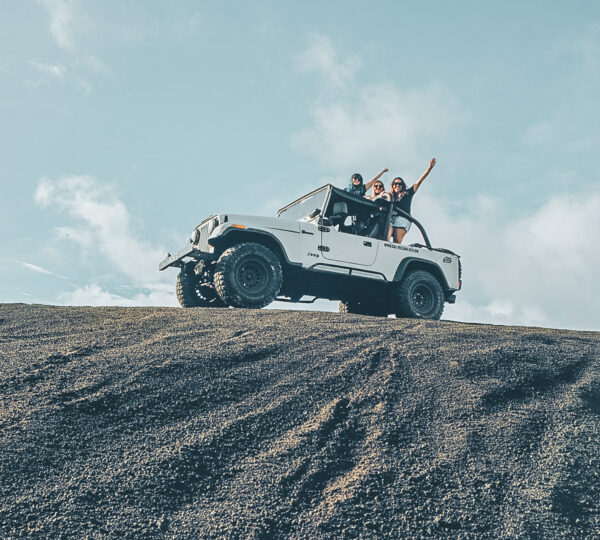 Mount Batur black lava field off road adventure